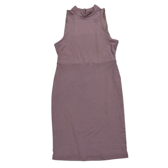 Lovers + Friends Dresses & Skirts - Lovers And Friends Mauve Purple Turtleneck Open Back Sheath Dress Size M NWT